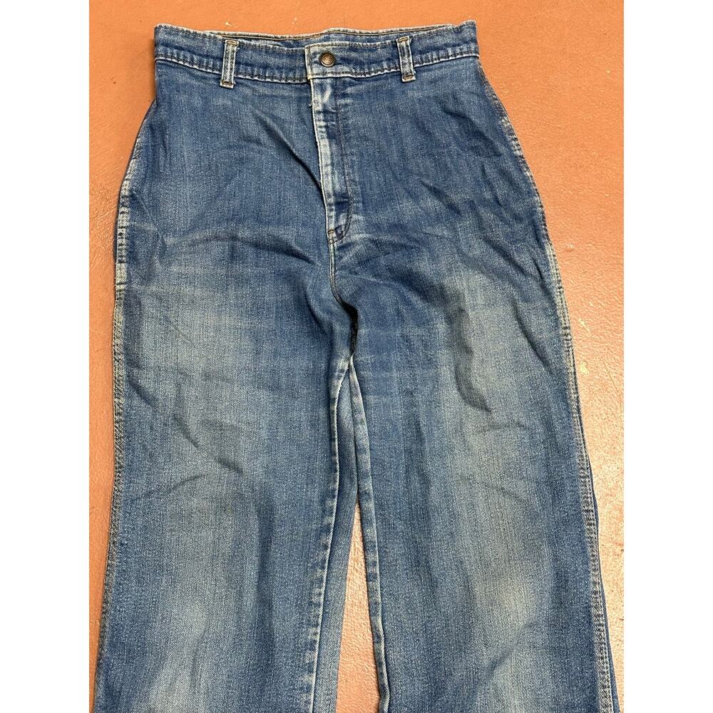 Vintage Levi's Highest Waisted Snap Button Jeans 1980's mom jean hemmed ankle - Picture 3 of 16